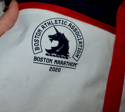 ADIDAS BOSTON MARATHON 2020 BACKPACK SACK AMPLIFIER BAG BAA STREET LITE VGC - Picture 4 of 7