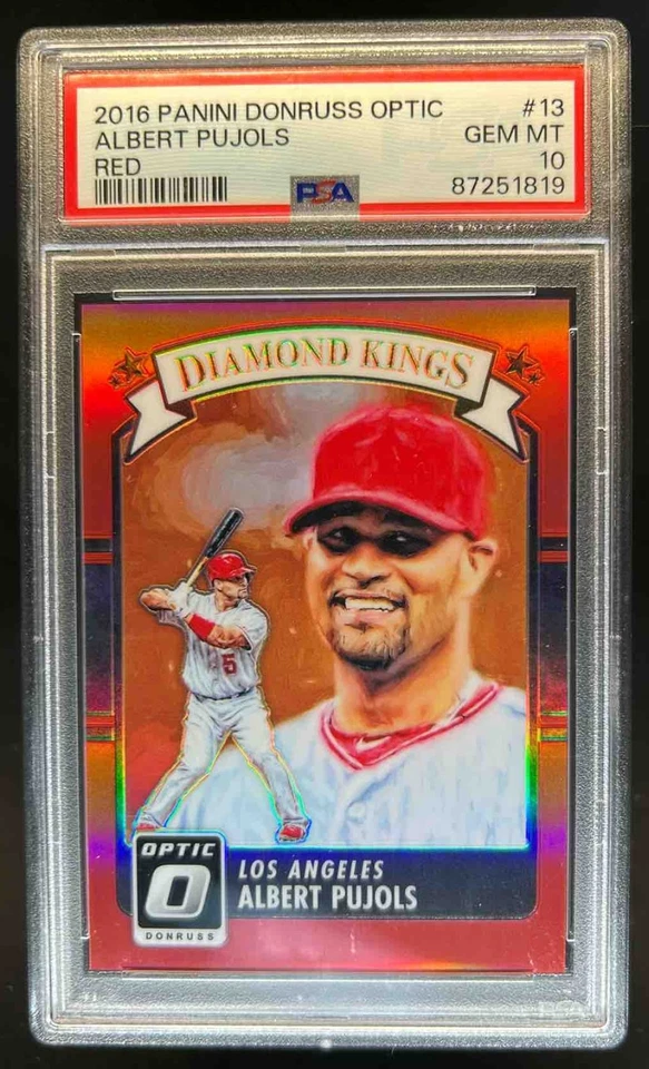 2016 Donruss Optic Albert Pujols Red #17/99 Angels PSA 10
