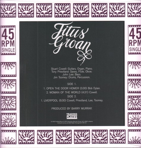 Titus Groan Open the Door Homer 12" vinyl UK Trading Places 2023 in pic sleeve - Picture 2 of 2