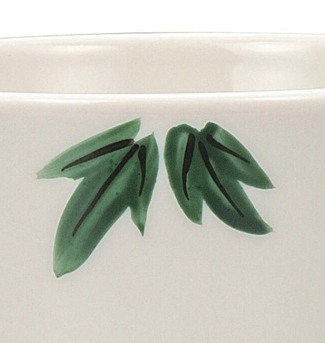 Tazza da tè giapponese porcellana Kutani ware bianca grande tazza fiore e uccellino giapponese - Foto 5 di 7