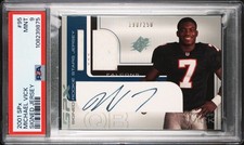 2001 UD SPX #95 Michael Vick RC Auto Signed Jersey RPA /250 PSA 9 Low Pop