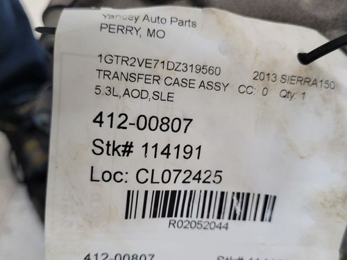 2009 - 2020 CHEVROLET SUBURBAN 1500 Transfer Case Transfer Case Opt Nqh ID AY6 - Picture 8 of 12