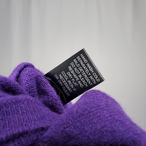 Abito maglione Lusso cashmere viola medio manica lunga collo cappuccio silenzioso lusso - Foto 8 di 8