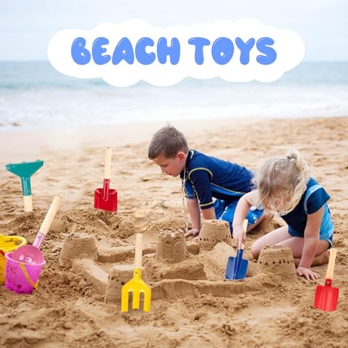 Beach Toys Kids Gardening Set, 8'' Kid Metal Sand Toys Sandbox Toys with 6 Pcs - Picture 6 of 7