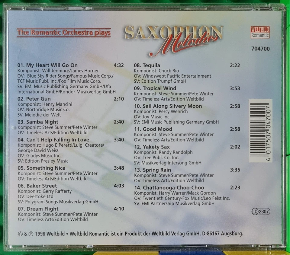 The Romantic Orchestra - Saxophon Melodies - Weltbild Romantic CD - Bild 2 von 4