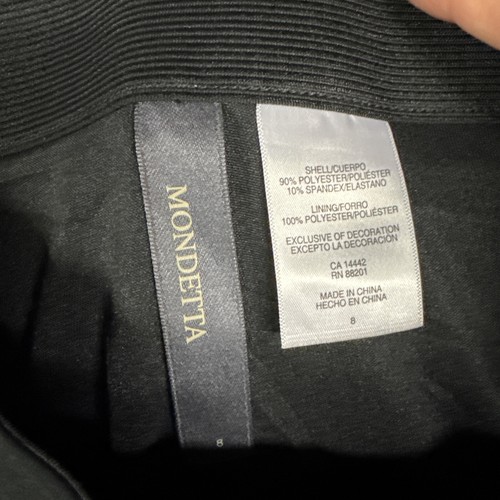 Mondetta Pants Women’s 8 Black Lined Tailored Pant Stretch Polyester Blend NWT - Picture 9 of 11