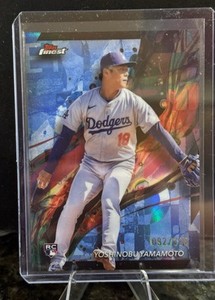 2024 Topps Finest - Common Yoshinobu Yamamoto #50 Sky Blue Refractor 92/325 (RC)
