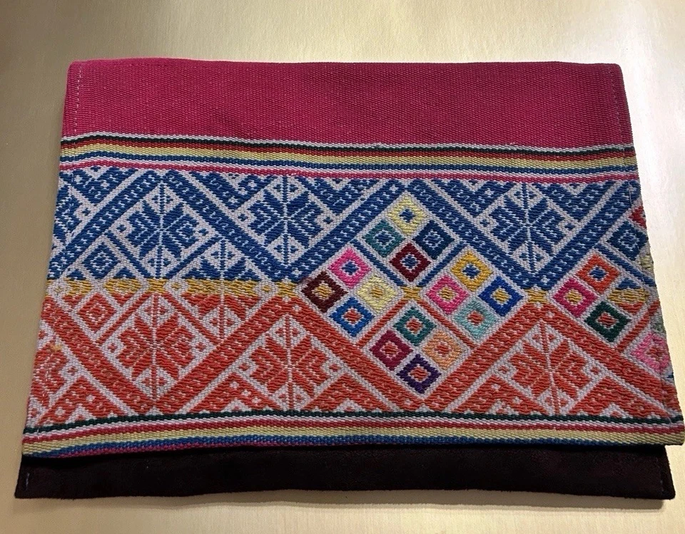 Bandolera estilo BOHO bordada bandolera solapa frontal gamuza nueva Foto 3 de 4