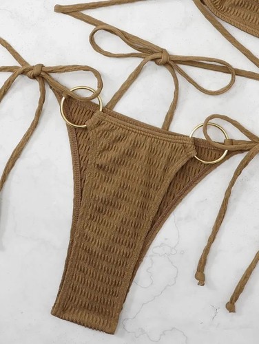 Neu Damen Push Up Bikini Brasilianischer String Bademode Badeanzüge Ring Badeanzug - Bild 23 von 28