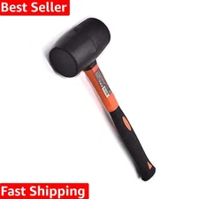 16 oz Eco-Friendly Rubber Mallet Hammer with Ergonomic Grip - Soft Blow Tool