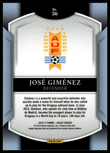 2016-17 Panini Select #36 Jose Gimenez - Picture 2 of 2
