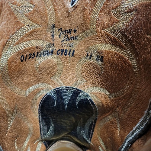 Stivali da cowboy Tony Lama Teju Lizard da uomo taglia 11 EE neri - Foto 20 di 21