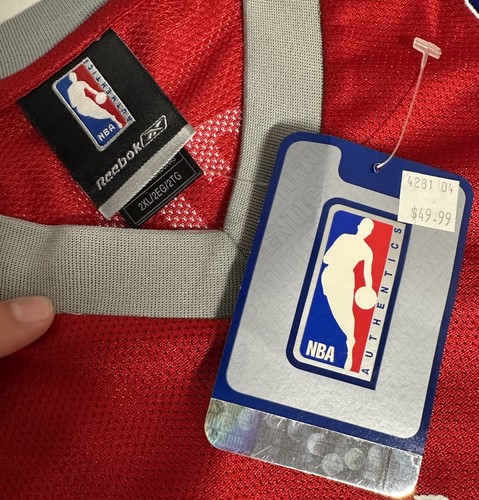 REEBOK HOUSTON ROCKETS JERSEY TRACY MCGRADY #1 RED SILVER SIZE 2XL NEW/w TAGS - Picture 2 of 3