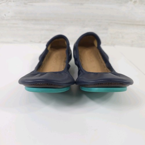 TIEKS BY GAVRIELI LEATHER BALLET FLATS CALIFORNIA NAVY BLUE SHOES WOMEN'S SIZE 5 - Picture 17 of 24