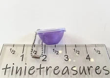 Tupperware keychain mini Wonderlier Bowl translucent Purple Tinietreasures