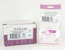 WIREPATH 2 PORT STANDARD KEYSTONE WALL PLATE WHITE 10 PACK PLATE-2-WH