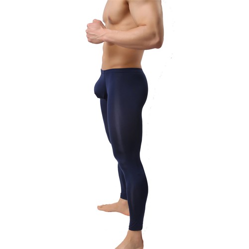 Herren Eis Seide lange John Hose Nachtwäsche enge Passform Grundhose weiche Unterwäsche - Bild 35 von 44