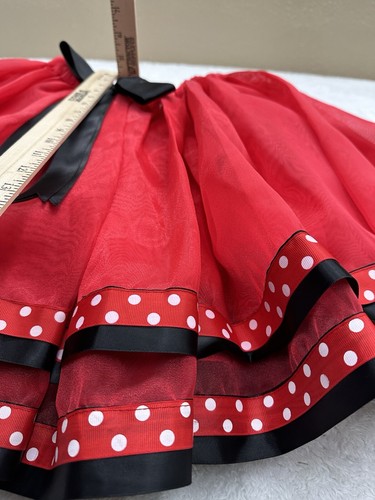 Hand-made 3 Layer Minnie Mouse Themed Disney Tutu Ribbon Trimmed Halloween - Picture 17 of 17