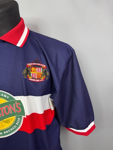 SUNDERLAND 1998 1999 AWAY SHIRT FOOTBALL SOCCER JERSEY ASICS MENS SIZE L - Picture 4 of 12