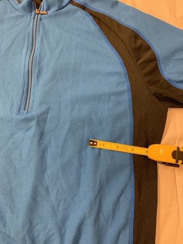 SUGOI 1/4 Zip CYCLING BIKE JERSEY Men’s Blue Black Mesh Sugoi Blend Sz Medium - Picture 3 of 10