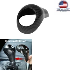 Carbon Fiber Grain Gear Shift Head Knob Cover Trim For Mercedes-Benz GLK CLASS
