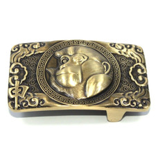 Solid Brass Monkey Belt Buckles Tongue Pin Belt Buckle Fits For 1.5 INCHES Belt