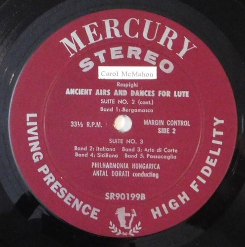 DORATI Respighi Ancient Dances And Airs MERCURY LP SR 90199 RFR1 cb # - Bild 3 von 4