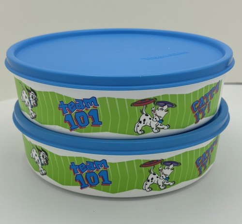 Tupperware Disney 101 Dalmations Puppies Wonder Kids Cereal Bowl SET of 2~NOS
