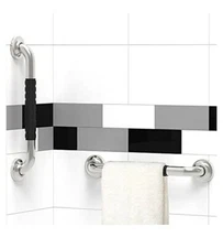 AmeriLuck 16 inches Designer Bath Safety Grab Bar with Anti-Slip Soft Grip AD...