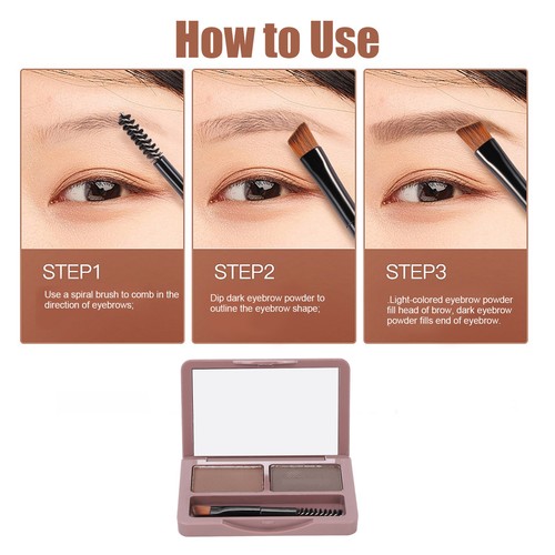 Eyebrow Powder Waterproof Sweatproof Natural Cosmetic Eyebrow Powder With BrPLM - Picture 8 of 12