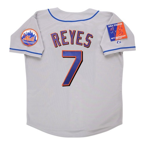 Jose Reyes 2004 New York Mets Shea 40th Patch (Home/Road/Alt) Men's Jersey - Picture 7 of 21