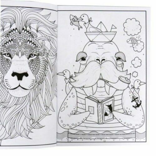 MIND RELAXING COLOURING BOOK BOOKS Kids or Adult Stress Relief Colour Therapy - Picture 19 of 51
