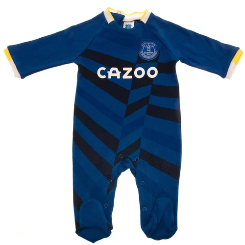 EVERTON FC 2022 BABY FOOTBALL PRAM BABIES SLEEPSUIT GROW PLAY OFFICIAL PRODUCT