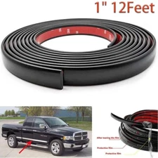 Black Car Molding Trim 1" 25MM Door Side Bumper Tailgate Protector Strip 12FT