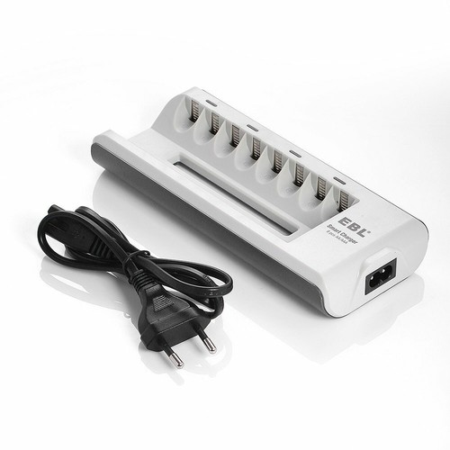 Cargador de Pilas 8 Ranuras Baterias Recargables tipo AA / AAA para Ni-MH Ni-Cd - Imagen 3 de 8