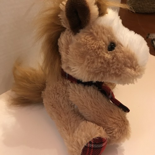 NWT Aurora Brown Plush Horse Pony Colt Foal 8” Stuffed Animal Gift Tan White Toy - Picture 2 of 12