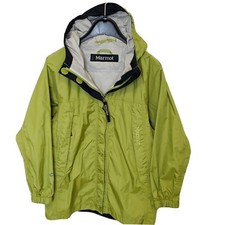 Marmot Big Kids Jacket Coat Girls Green Nylon Hooded Lightweight Size Large 