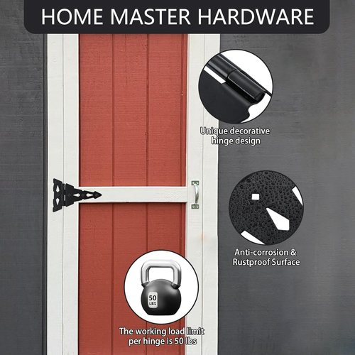 8 Inch Heavy Duty Decorative T Hinge Shed Storage Gate Barns Tee Hinges with Scr - Picture 3 of 12