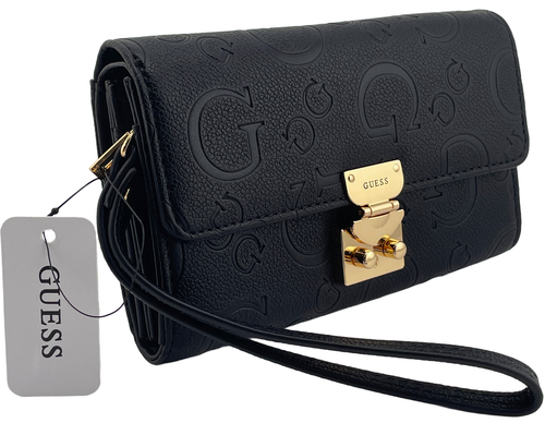 GUESS SULLERDALE LOGO WRISTLET WALLET PURSE Black • BNWT New AUTHENTIC - Picture 3 of 21