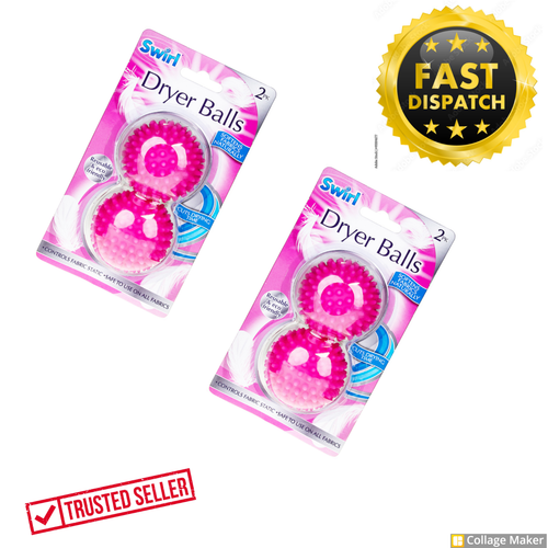 4 X Reusable Tumble Eco Dryer Clothes Softener Washing Machine Balls Plastic eBay