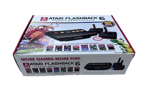 Atari 2600 Flashback 6 Mini Console 100 Giochi Classici Pong Asteroid Nuova Scatola Aperta - Foto 4 di 10