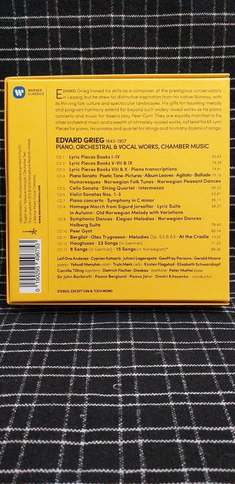 Edvard Grieg - Piano, Orchestral & Vocal Works, Chamber Music (2019, 13xCDs) - Bild 2 von 2
