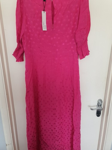 Women's Uk14 Nobody's Child Luna Mid Dress Pink - Picture 7 of 9