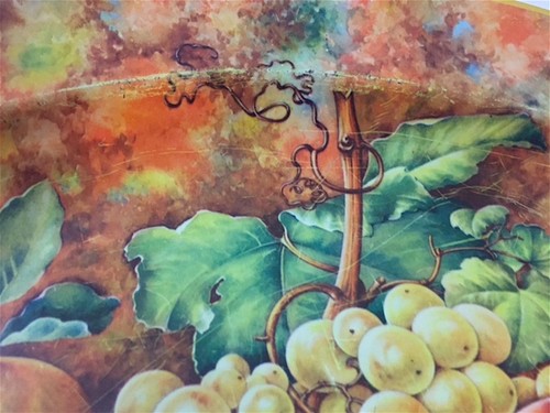 VTG.DAHER DECORATED WARE MADE IN ENGLAND METAL PLATTER WITH ASSORTED FRUITS 13 - Picture 5 of 9