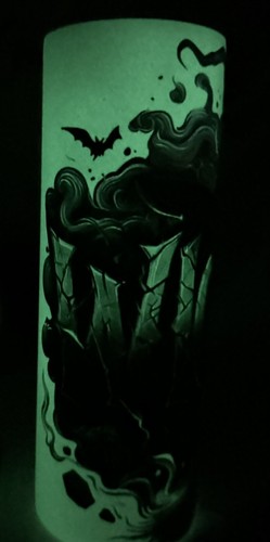 Glow in the dark, wicked 20 Unzen Edelstahl Thermo Becher Deckel/Strohhalm - Bild 3 von 4
