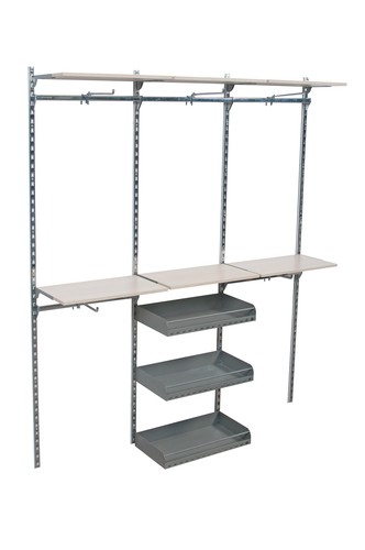 Wandregal Wandgarderobe begehbarer Kleiderschrank Ladeneinrichtung Laden-Regal - Bild 2 von 8