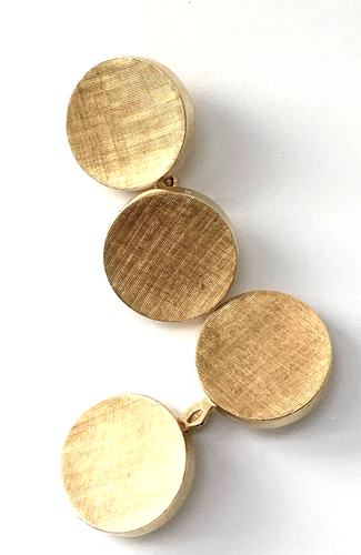 Vintage 18K Yellow Gold Florentine Finish Cufflinks | 7 grams - Picture 5 of 17