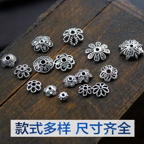 100Pcs Tibetan Silver Metal Flower Loose Spacer Bead Caps 6MM 8MM 10MM 12MM 14MM - Picture 6 of 78