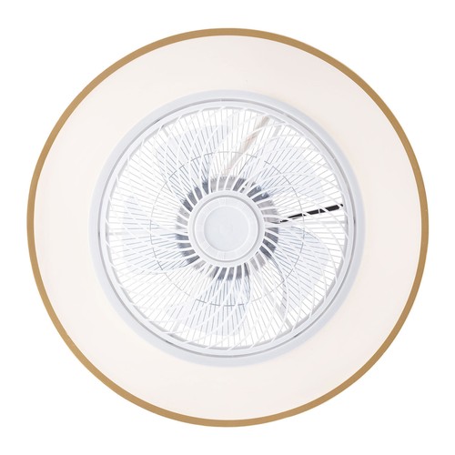 20in Caged Ceiling Fans With Light Low Profile Farmhouse Flush Mount Fandelier - Picture 9 of 21