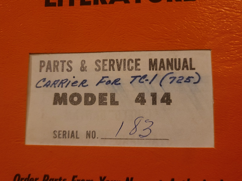 Koehring Bantam Model 414 Carrier Parts/Service Literature Repair Manual - Picture 2 of 3